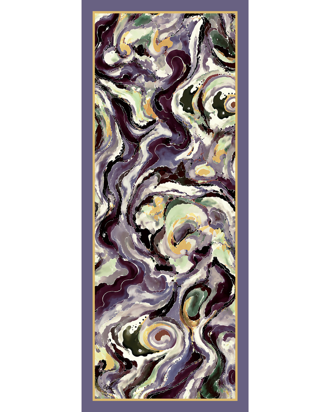 Mürdüm Ebru Soft Şal